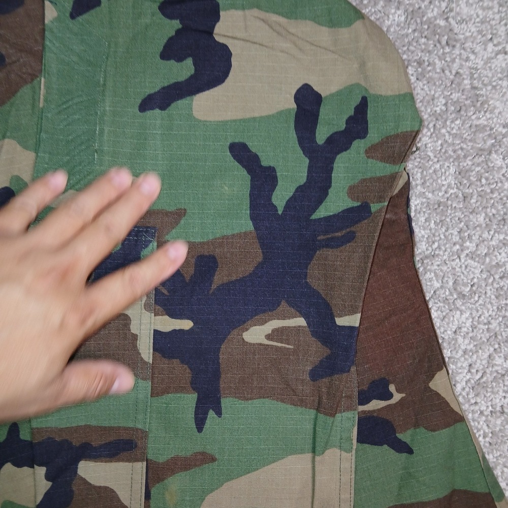 US Military Jacket Mens Medium Short Green Woodland Camo Army Field Jacket - Picture 15 of 16